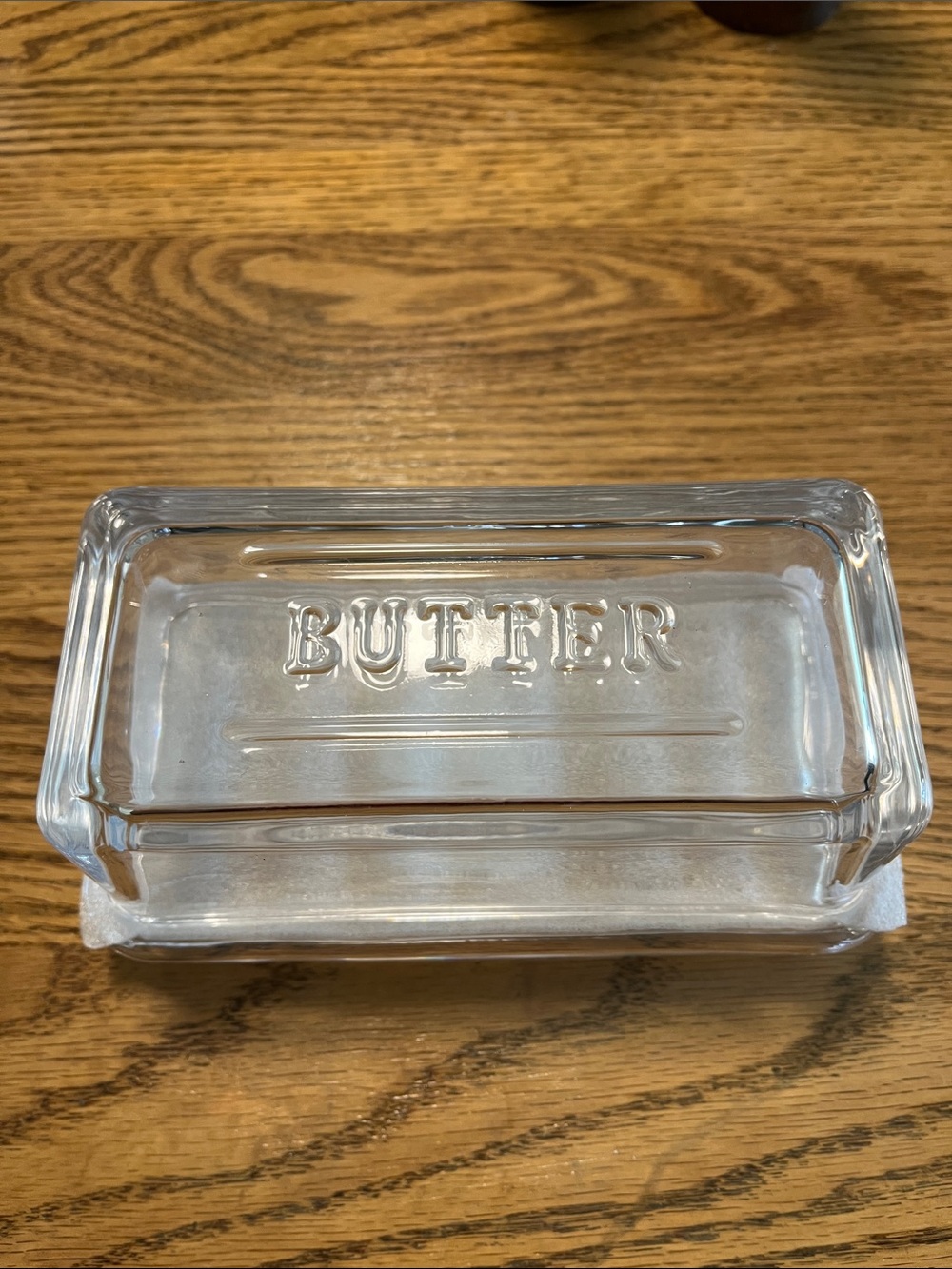 Hearth & Hand Clear Glass Butter Dish with Lid